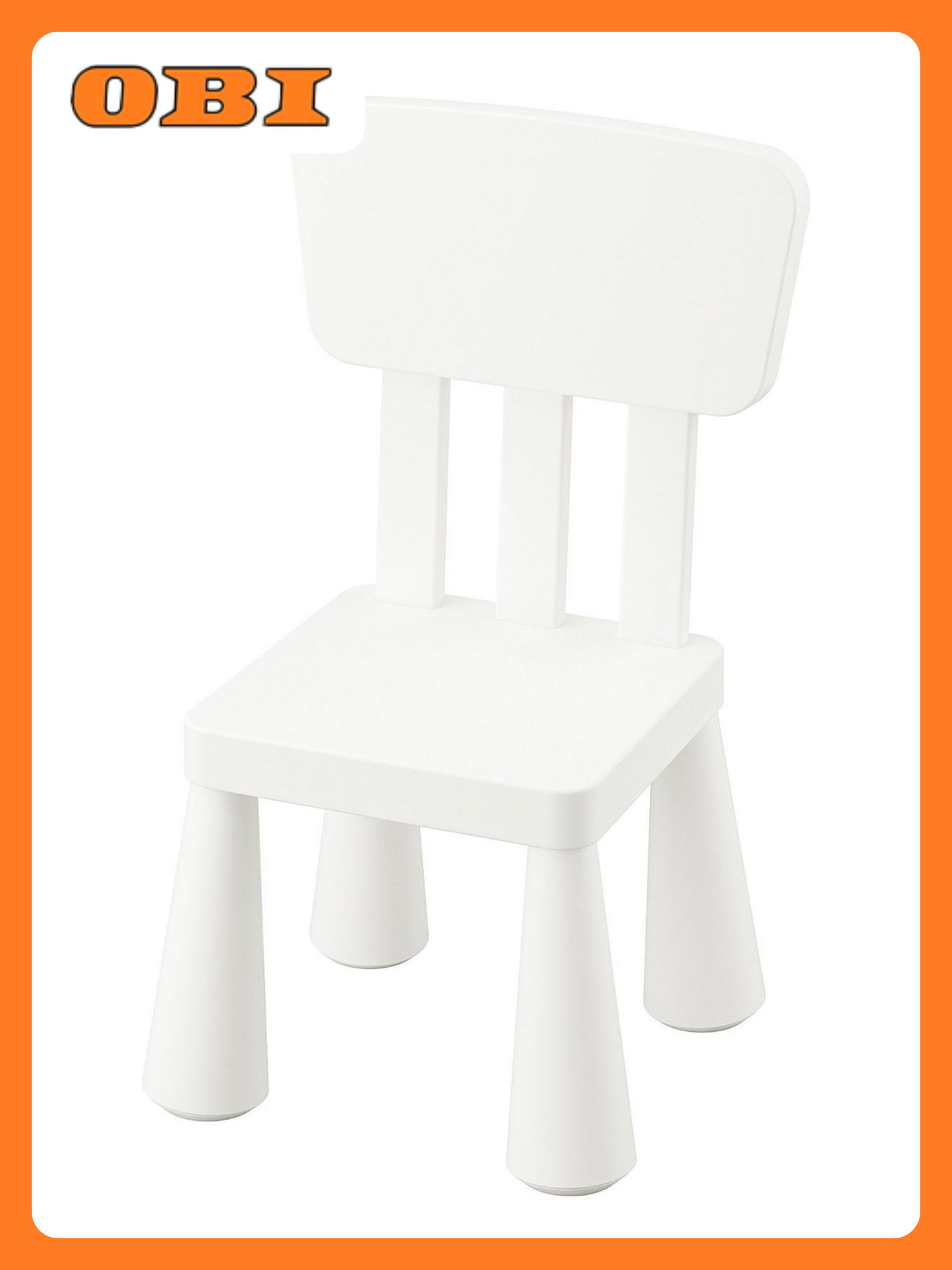 Стул детский икеа маммут белый пластик 45 см x 39 см x 12 см