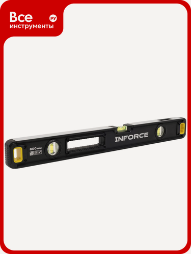 Изображение товара Магнитный уровень Inforce 600мм 06-11-056, Усиленный корпус уровня гарантирует долгий срок службы