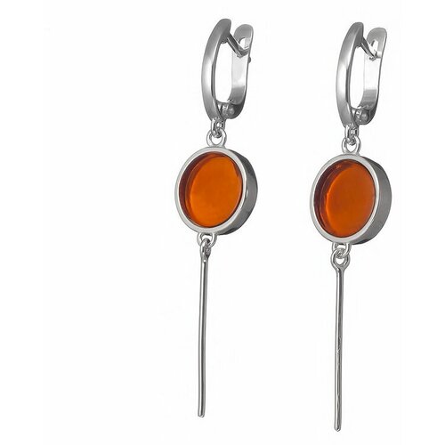 Серьги Amberprofi, серебро, 925 проба, янтарь роза крейзи фэшн гийо