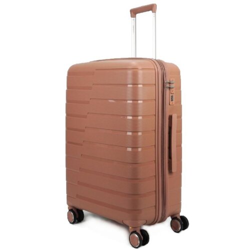 Умный чемодан Impreza, 55 л, размер M, бежевый умный чемодан l case ch0580 55 л размер m синий