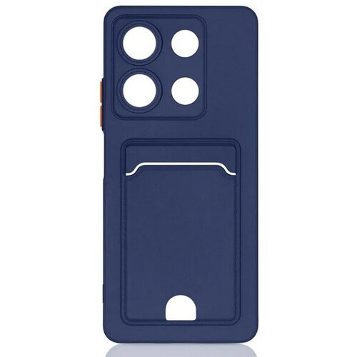 Чехол DF для Infinix Note 30 Silicone с отделением для карты Dark Blue inCardcase-08 df силиконовый чехол с отделением для карты для телефона infinix smart 6 plus на инфиникс смарт 6 плюс df incardcase 02 gray blue серо синий