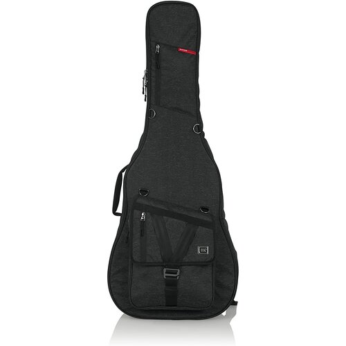 Чехол для акустической гитары Gator GT-Acoustic-Blk, рюкзак усиленный, нейлоновый, регулируемые лямки gator gt acoustic gry усиленный чехол для акустических гитар