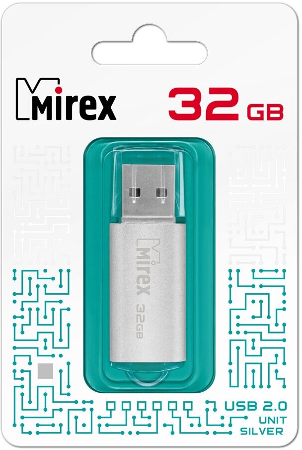 Флешка USB Flash Drive MIREX UNIT SILVER 32GB