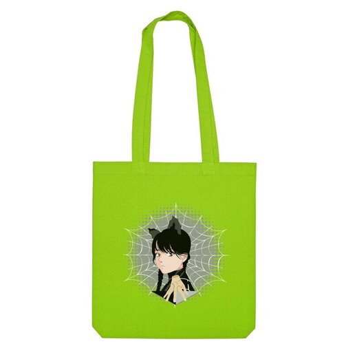 Сумка шоппер Us Basic, зеленый сумка аниме уэнсдей аддамс и вещь зеленый