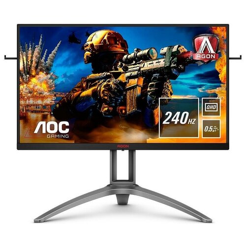 27 Монитор AOC AGON AG273QZ, 2560x1440, 240 Гц, TN, черный/серебристый монитор для геймеров aoc c27g2zu 27 240 гц full hd изогнутый экран