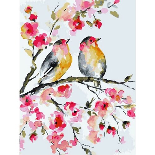 Картина по номерам Весенние птички 40х50 см Art Hobby Home