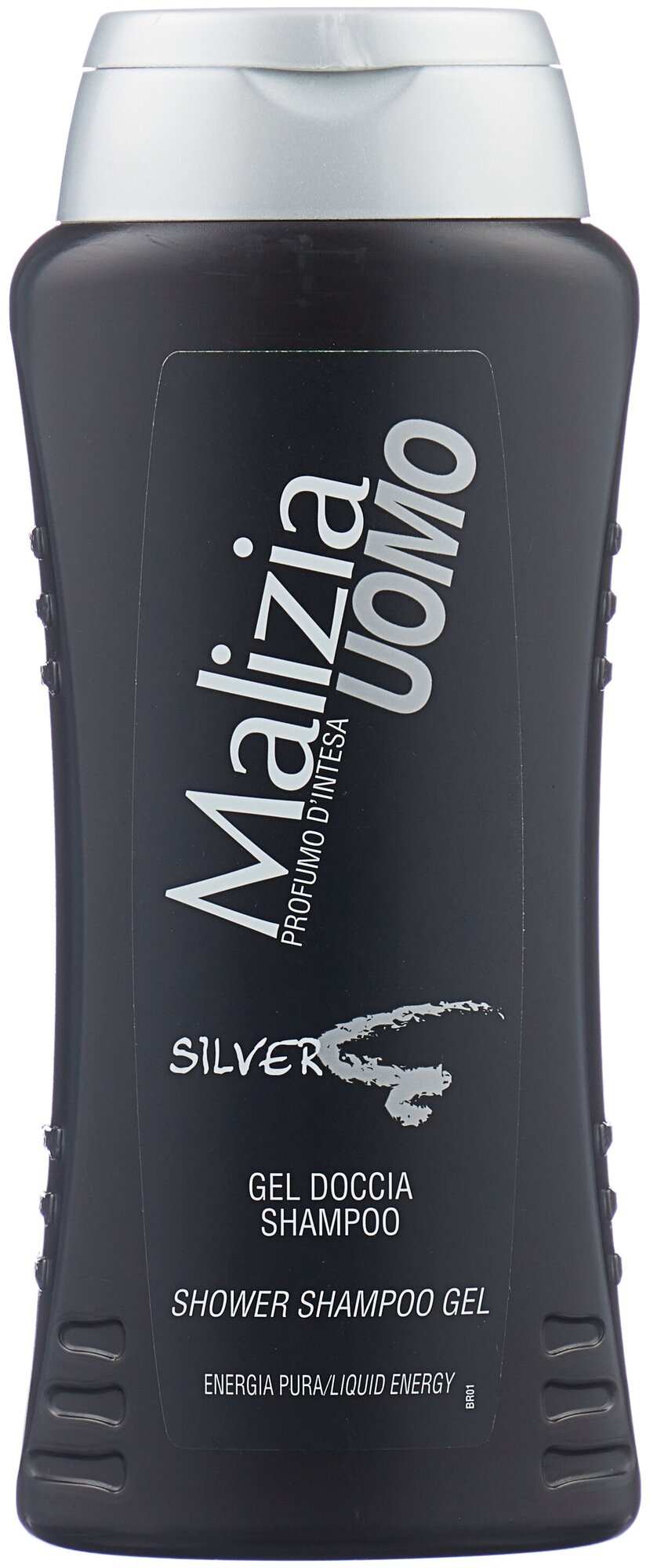 Malizia Шампунь-гель для душа Malizia UOMO Silver, 250 мл