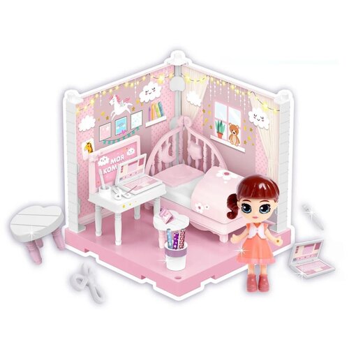 Кукольный домик Happy Valley В гостях у Молли, дом для кукол, спальня с куклой и аксессуарами