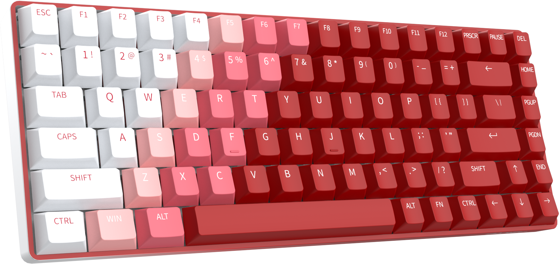 Клавиатура Wireless Dareu red, 84 клавиши, switch Holly (tactile), подключение проводное+BT+2.4GHz, аккумулятор 2000mAh - фото №4