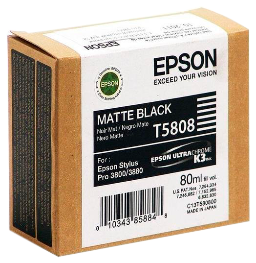 Картридж Epson C13T580800, 400 стр, черный матовый