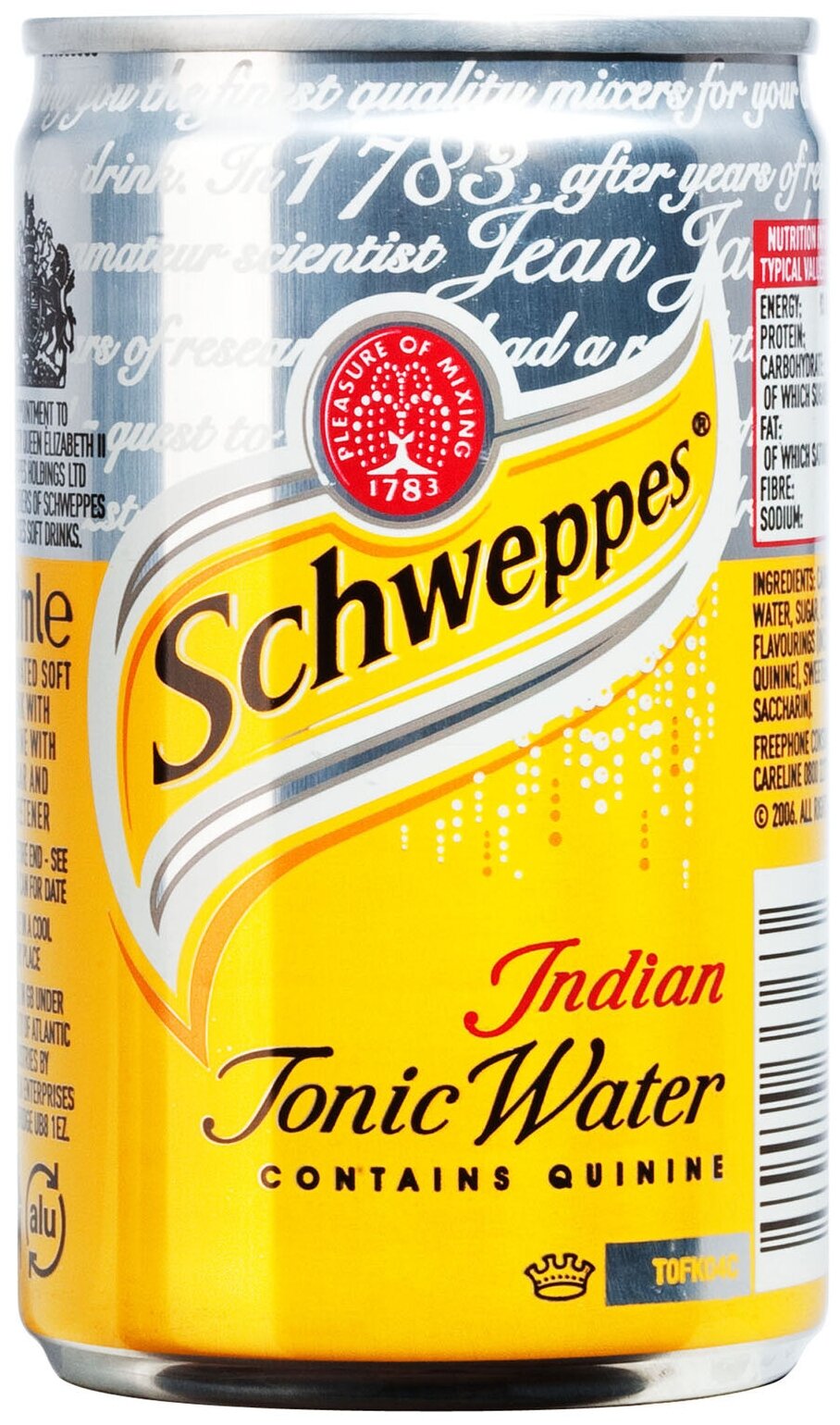Schweppes Indian Tonic, 150мл ж/б, 1шт, Великобритания - фотография № 1