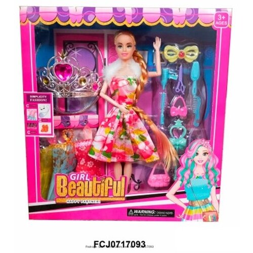 Кукла КНР с набором платьев и аксесc, в коробке (0717093FCJ) кукла алина xh2023a с чайным набором в в коробке