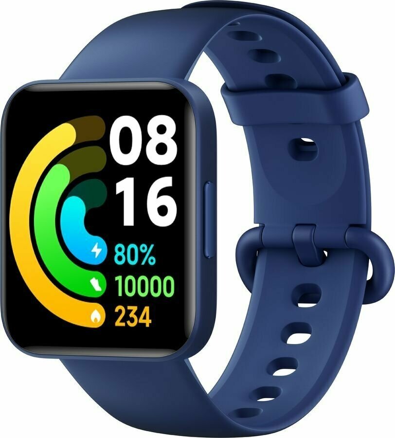 Смарт-часы Xiaomi Poco Watch BHR5723GL, 1.6", синий / синий