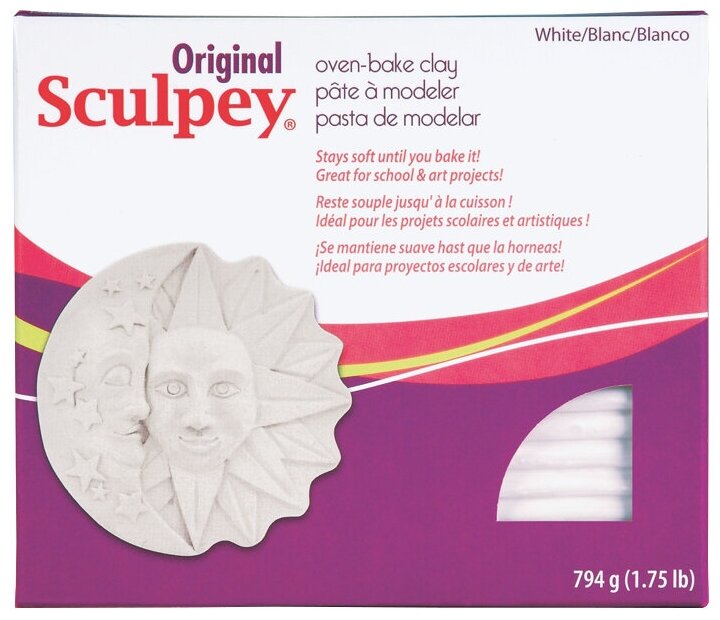 Полимерная глина Sculpey Original полимерная глина S2 794 г белый