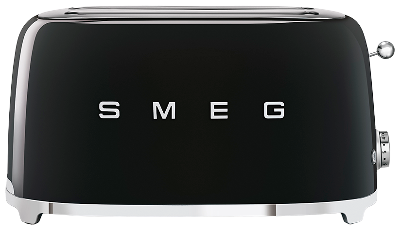 Тостер на 4 ломтика, Чёрный Smeg TSF02BLEU