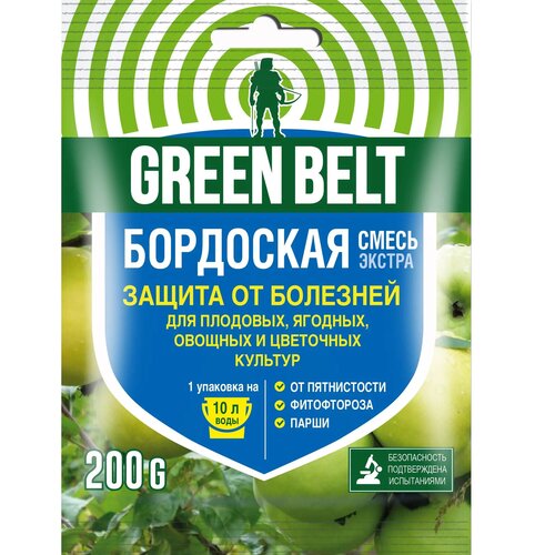 Средство для защиты растений от мильдьи и антракноза, , бордосская смесь 200 г купорос медный green belt 100