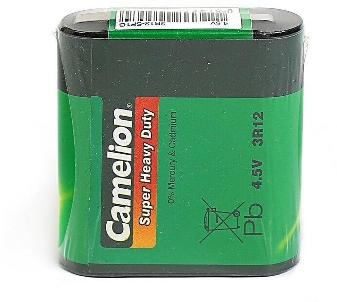 Camelion Батарейка солевая Camelion Super Heavy Duty, 3R12-1S (3R12-SP1G), 4.5В, спайка, 1 шт.