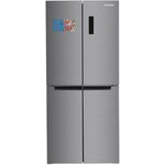 Холодильник WILLMARK MDC-642NFIX (472л, Side-By-Side, инв. компрTotal NoFrost, A+, цвет нерж. сталь) - изображение
