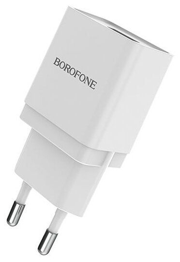Сетевое зарядное устройство Borofone BA19A Nimble, 5 Вт, white
