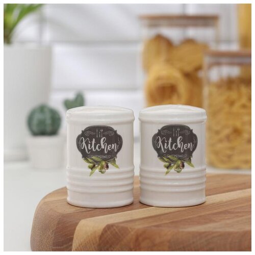 фото Набор для специй 2 шт "гурман" солонка, перечница 120 мл 11х5,5х8 см 4826270 доляна