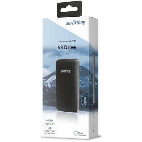 Внешний SSD Smartbuy S3 Drive 256GB USB 3.0 black+sliver