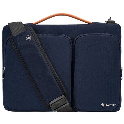 laptop bag 13 3 14 inch waterproof notebook bag for macbook air pro computer shoulder handbag briefcase bag Сумка Tomtoc Laptop Shoulder Bag A42 для ноутбуков 13.5' (для Macbook Pro 14), синяя