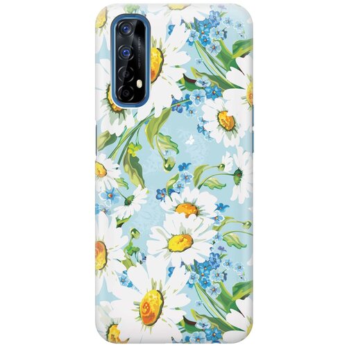 фото Cиликоновый чехол на realme 7 / рилми 7 с принтом "поле ромашек" gosso