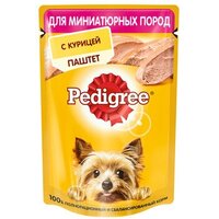 Pedigree Паучи для взрослых собак миниатюрных пород паштет с курицей 80г 1022266410245067 0,08 кг 43504 (10 шт)