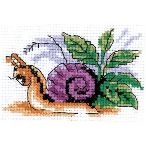 фото Набор для вышивания klart "веселая улитка" 9x7 см