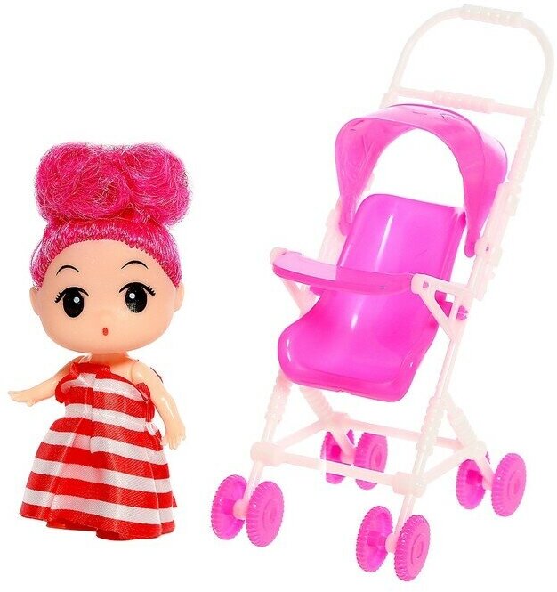 Кукла малышка «Алина» с коляской, цвета микс