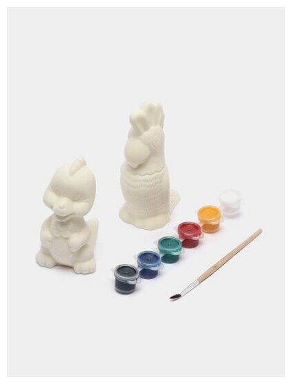 Набор для творчества KNOPA "Раскраска №3": дракоша и попугай - фото №10