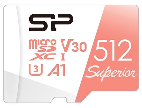 Флеш карта microSD 512GB Silicon Power Superior A1 microSDXC Class 10 UHS-I U3 100/80 Mb/s