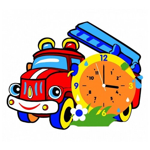 фото Набор для творчества "часы из фоамирана. пожарная машина" color kit
