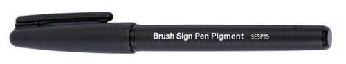 Фломастер-Кисть для каллиграфии Brush Sign Pen Pigment, 1.1 - 2.2 мм, чернила чёрные