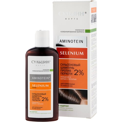 Сульцин Форте Сульсеновый шампунь SAW PALMETTO SULSENIUM против перхоти 2% для нормальных и сухих волос, 150мл