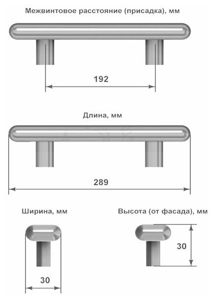 Ручка мебельная скоба 192 мм METAKOR Cordoba (Бельгия) черная (1 шт.) - фотография № 4