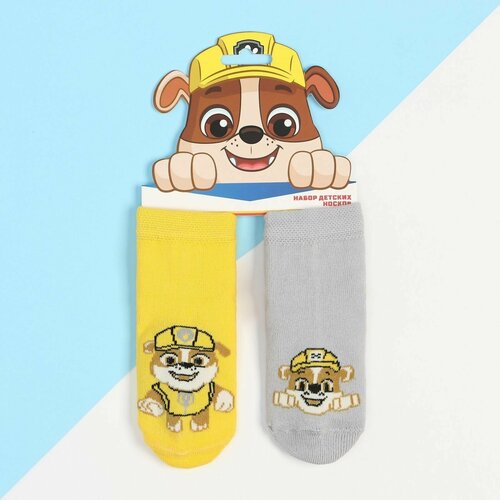 фото Носки kaftan для девочек, 2 пары, размер 20-22, мультиколор