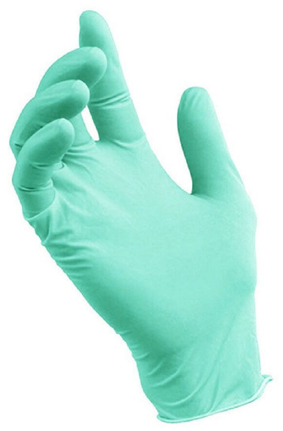 Перчатки нитриловые зеленые Nitrile размер M, 50 пар/упк