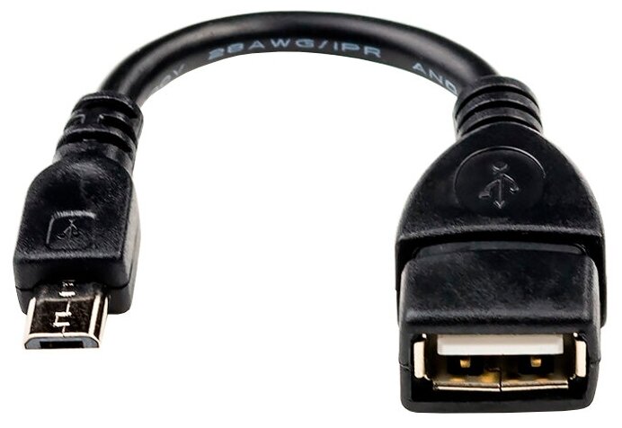 Кабель 0.8 m USB(Af) <=> microUSB OTG