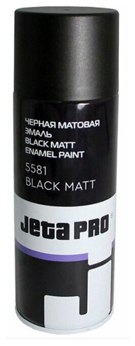 фото JETA PRO Краска черная матовая спрей (0,5л)