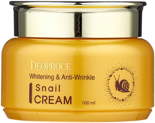 Deoproce Whitening And Anti-Wrinkle Snail Cream Крем для лица с экстрактом улитки, 100 мл