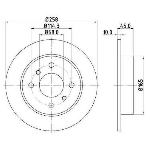 фото Тормозной диск nisshinbo nd2019k для nissan almera ii, primera
