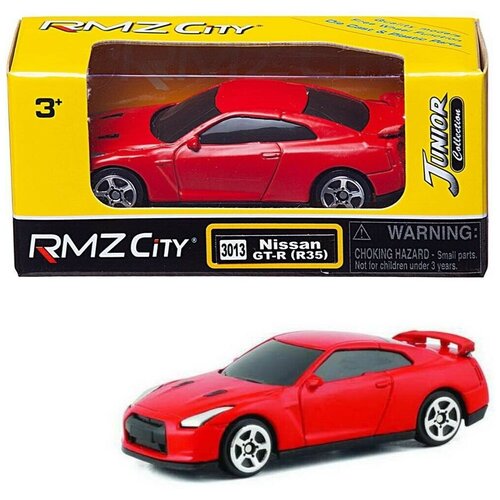 Машина металлическая Nissan GTR (R35), красный матовый цвет, 1 шт машина nissan gtr металлическая модель 1 24 машинка игрушечная ниссан gtr белый 20см