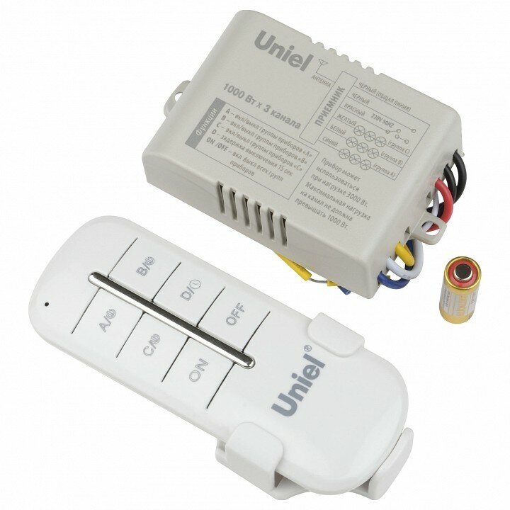 Пульт управления светом UCH-P005-G3-1000W-30M ( ПДУ 6 кн.) Universal UL-00003634 - фотография № 1