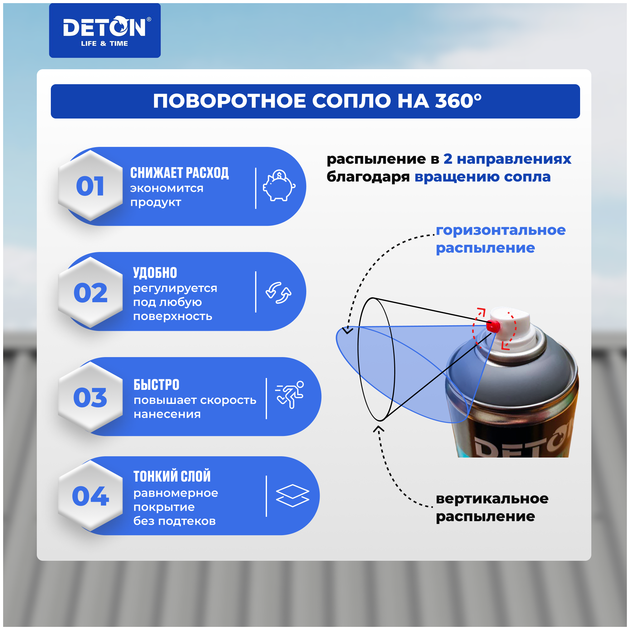 P9021 Грунт "Deton Special" Эпоксидный антикоррозионный, матовый, аэрозольный, 520 мл "Детон" - фотография № 5