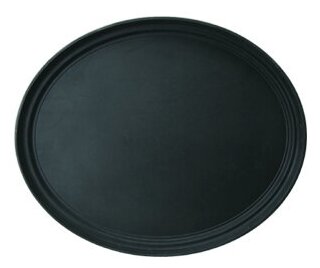 фото Поднос овальный прорезиненный 73.5x60 см черный ProHotel bar 4080613