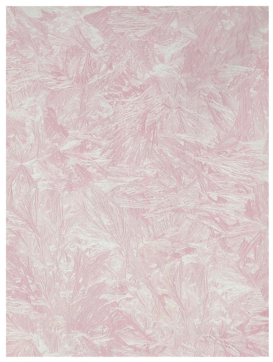 Пленка самоклеющаяся "Deluxe"морозный узор розовый 0,90*8м - фотография № 1