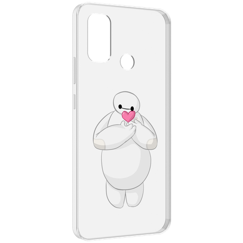 Чехол MyPads снеговик-с-сердечком для UleFone Note 10P / Note 10 задняя-панель-накладка-бампер