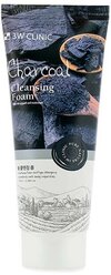3W Clinic пенка для лица Charcoal Cleansing Foam, 100 мл