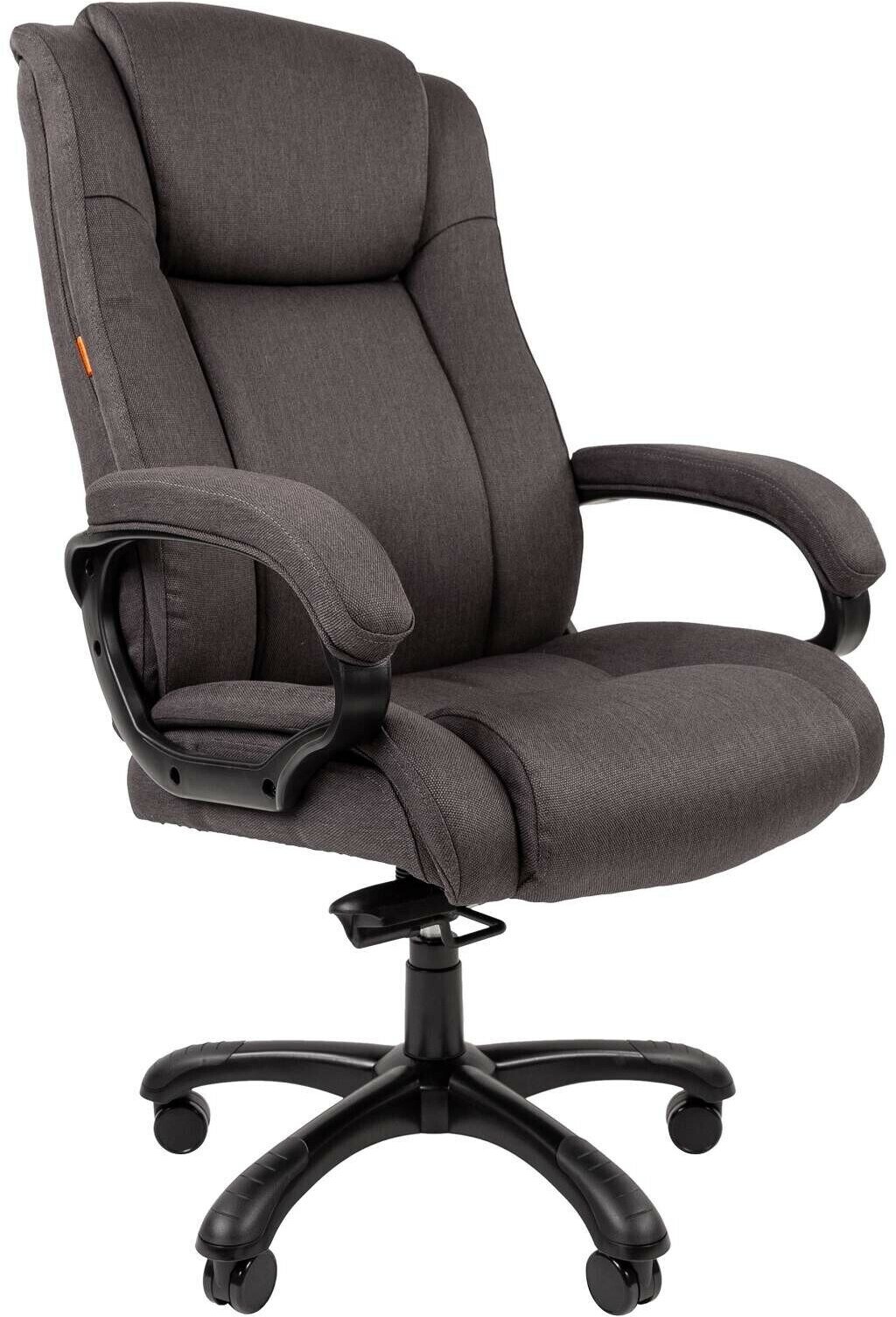 Кресло Chairman 410 ткань SX серая черный пластик